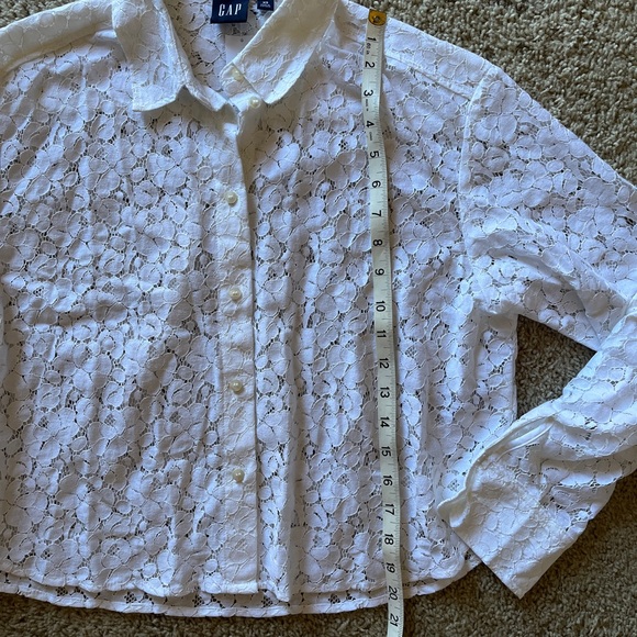 NEW Gap Cropped White Lace Shirt XS - Picture 11 of 11